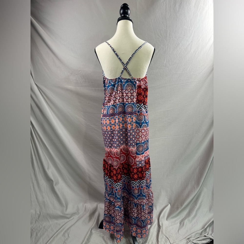 Boho Geo Print Criss Cross Back Cami Dress - Picture 8 of 8